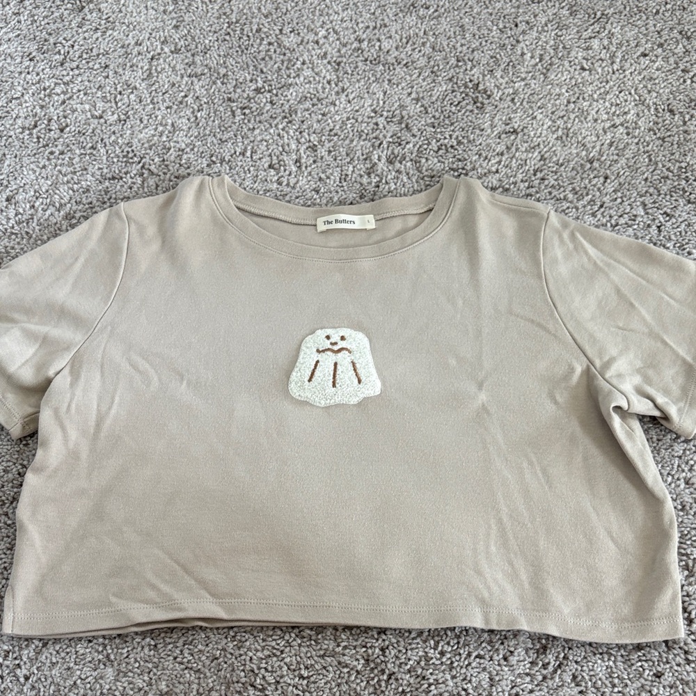 NWOT Embroidered Crop Top